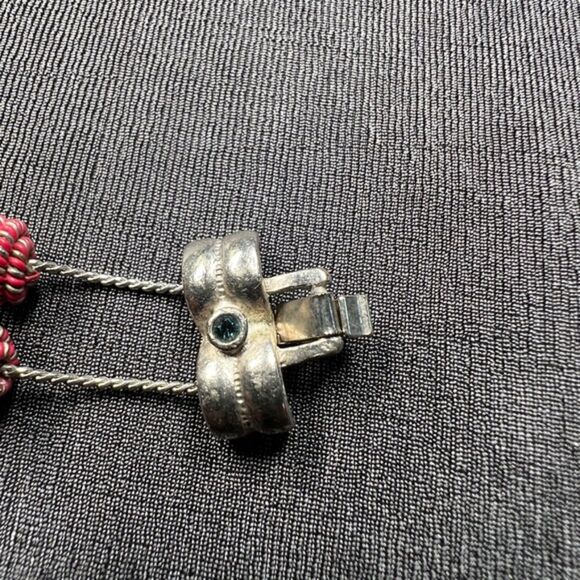 Slide Bead Bracelet Silver Tone Metal Enamel Nautical Theme - Picture 3 of 4